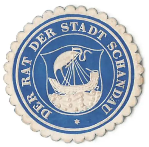 01814 Bad Schandau Siegelmarke des Rat der Stadt um 1920