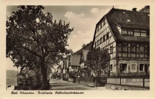 01814 Postelwitz Bad Schandau Elbsandsteingebirge Siebenbrüderhäuser * um 1955