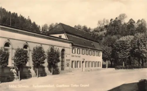 01814 Rathmannsdorf Sächsische Schweiz Gasthaus Tiefer Grund * 1960