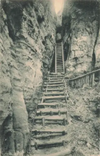 01824 Pfaffenstein Nadelöhr Kletterfelsen Sächsische Schweiz gebraucht 1930