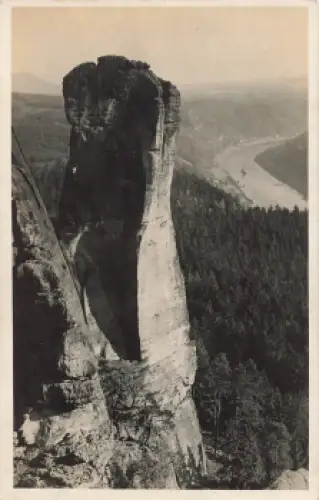 01814 Teufelsturm Kletterfelsen Sächsische Schweiz * um 1930