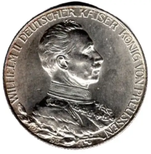 2 Mark Preussen 1913 Kaiser Wilhelm II in Uniform