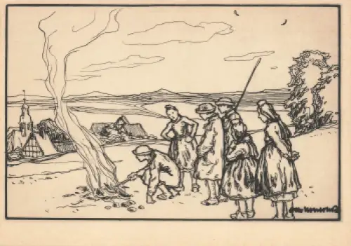 Otto Ubbelohde Hessische Trachten Mandt-Verlag um 1920