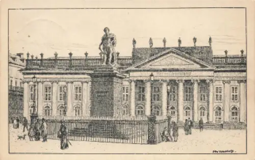 Kassel Friedrichsplatz Künstlerkarte Otto Ubbelohde Nr. 6 Mandt-Verlag o um 1920