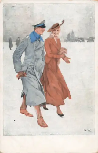 Renomierbummel Nr.14 Künstlerkarte Brynolf Wennerberg B.W. * um 1915