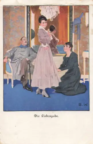 Die Liebesgabe Nr.10 Künstlerkarte Brynolf Wennerberg B.W. o 1918