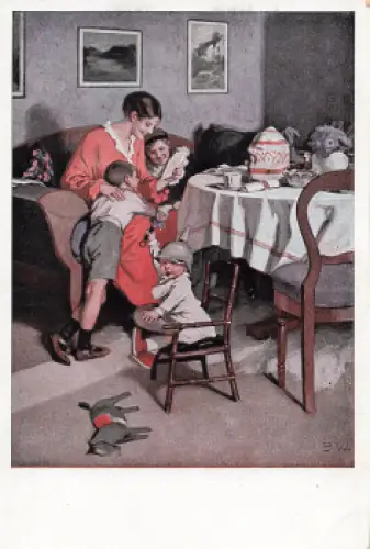 Gute Nachrichten von der Front Nr.9 Künstlerkarte Brynolf Wennerberg B.W. Kind in Uniform * um 1915