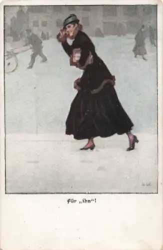 Für Ihn! Nr.7 Künstlerkarte Brynolf Wennerberg B.W. * um 1915