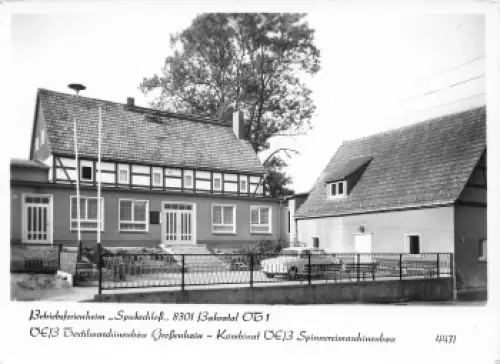 01819 Bahratal Betriebsferienheim Spukschloss Textilmaschinenbau Großenhain * 1976