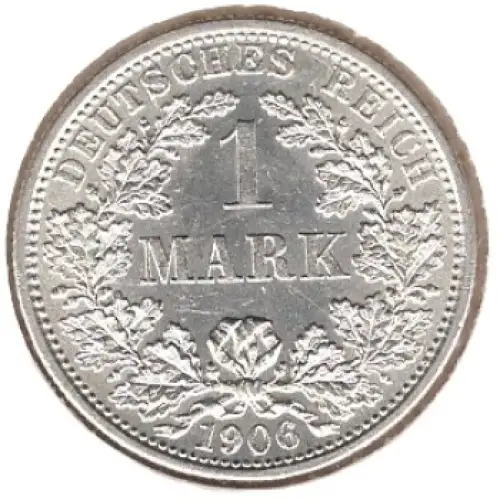 1 Mark 1906 F Deutsches Kaiserreich Silbermünze