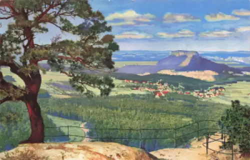 01824 Königstein Sächsische Schweiz Photochromie Karte 2213 * um 1910