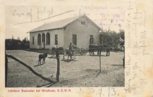 Windhoek Lehrfarm Brakwater Deutsch-Südwestafrika o 1913
