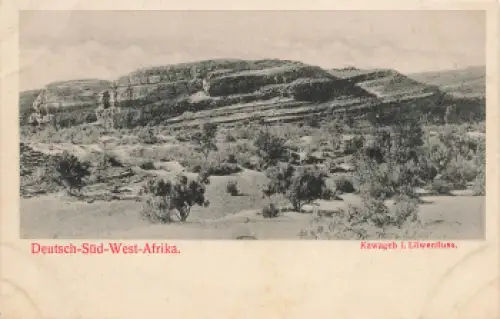 Kawagebirge im Löwenfluss Deutsch-Südwestafrika * um 1900