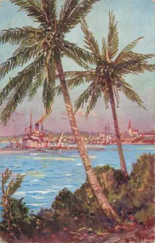 Daressalam Deutsch-Ostafrika Künstlerkarte Willy Stöwer o 1918