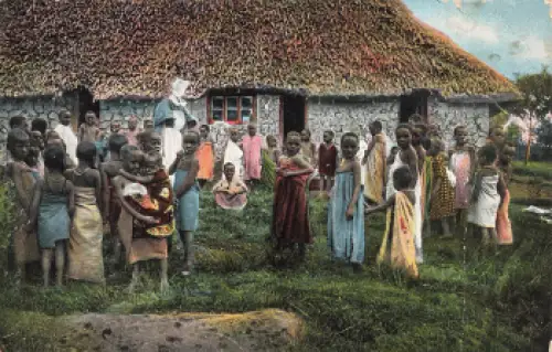 Dschagga Kinder beim Spiel Deutsch Ostafrika * um 1910