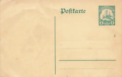 Deutsch Ostafrika Ganzsache 4 Heller mit Wasserzeichen * um 1910