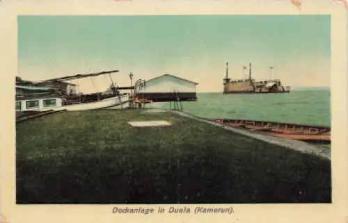 Duala Dockanlage Kamerun * um 1910