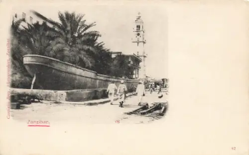 Zanzibar Hafenansicht * um 1890