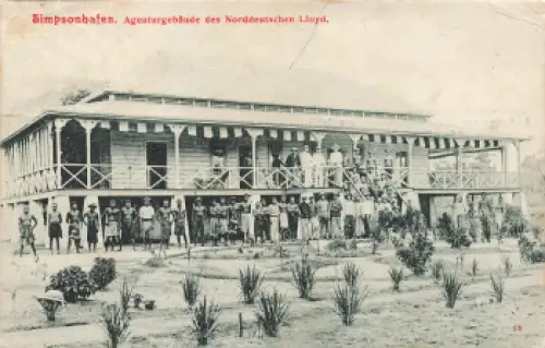 Simpsonhafen Deutsch-Neuguinea Agenturgebäude des Norddeutschen Lloyd o 1909