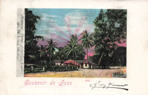 Anjer Java Anyer Dorfansicht * um 1900