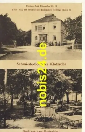 Klotzsche Dresden Schmiede Schänke o 1919