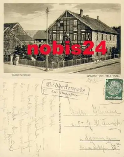 38835 Göddekenrode Gasthof Fritz Hinze o 2.9.1937