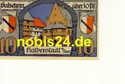 38820 Halberstadt Notgeld 10 Pfennige um 1921