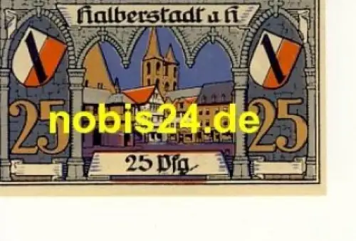 38820 Halberstadt Notgeld 25 Pfennige um 1920