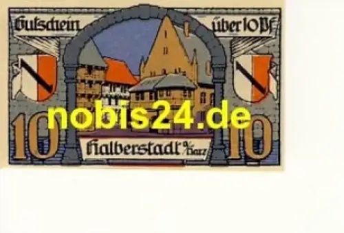 38820 Halberstadt Notgeld 10 Pfennige um 1921