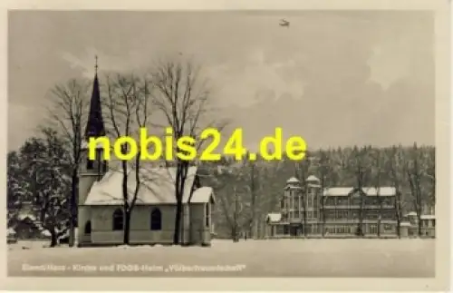 38875 Elend Harz Kirche und FDGB Heim o 5.2.1960