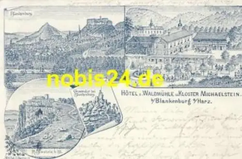 38889 Blankenburg Harz Vorläufer Litho o 1894