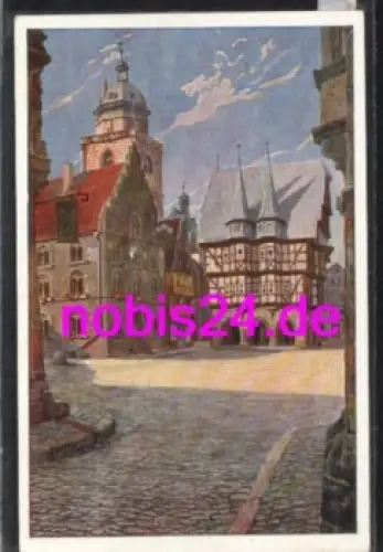 36304 Alsfeld Marktplatz Künstlerkarte *ca.1935