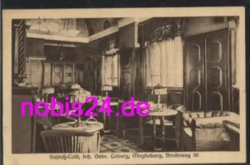 Magdeburg Schloss Cafe Innenansicht o 11.7.1921