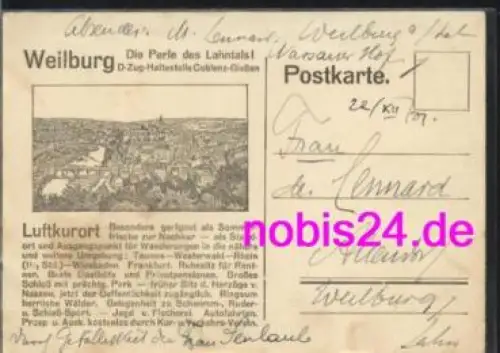 35781 Weilburg Lahntal o ca.1927
