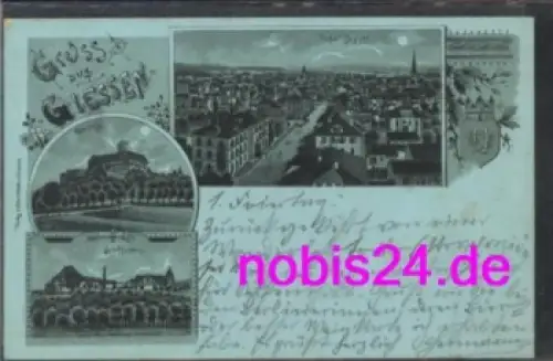 Giessen Mondscheinkarte o 11.4.1898