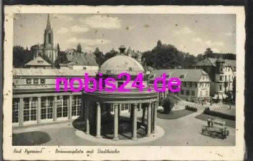 31812 Bad Pyrmont Brunnenplatz Kirche o 27.9.1953