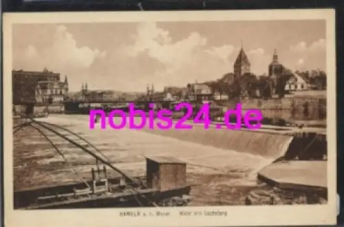 31787 Hameln Wehr mit Lachsfang   *ca.1920