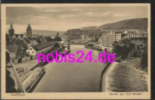 31750 Hameln Weseransicht Brücke *ca.1930