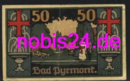 31812 Bad Pyrmont Notgeld 50 Pfennige um 1920