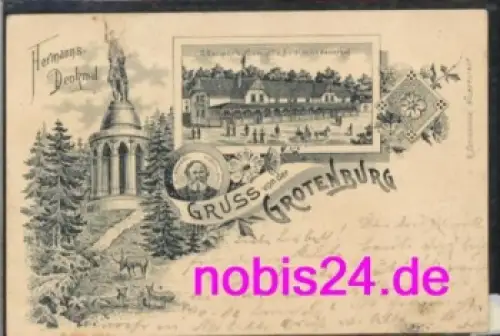 32758 Detmold Grotenburg Vorläufer Litho o 1897