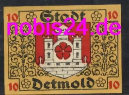 32700 Detmold Notgeld 10 Pfennige 1920