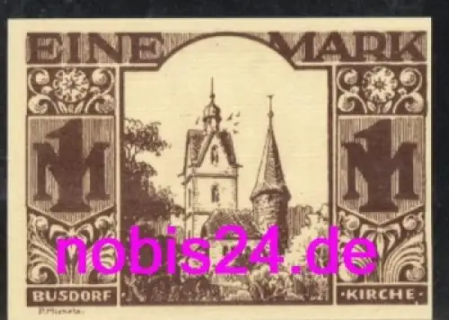 33102 Paderborn Notgeld 1. Mark 1921