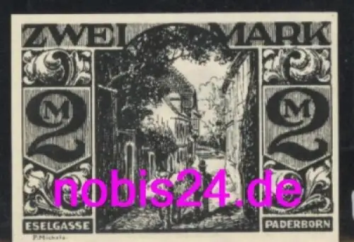 33102 Paderborn Notgeld 2.Mark 1921