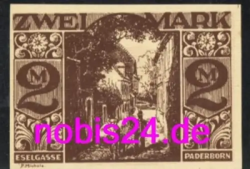 33102 Paderborn Notgeld 2. Mark 1921