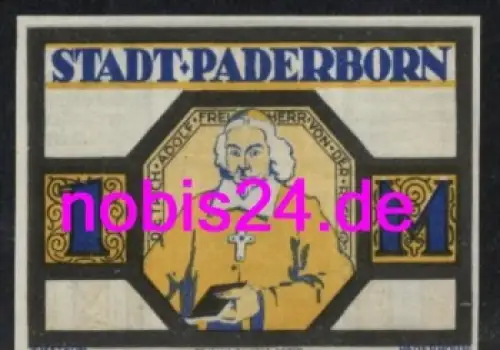 33102 Paderborn Notgeld 1 Mark 1921