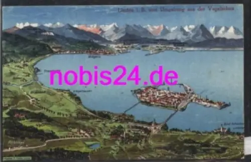 88131 Lindau Bodensee Vogelschau *ca.1920