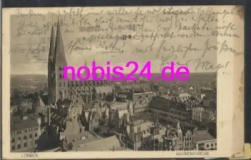 Lübeck mit Marienkirche o 13.7.1927