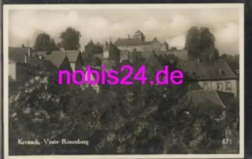 96317 Kronach Veste Rosenberg *ca.1930