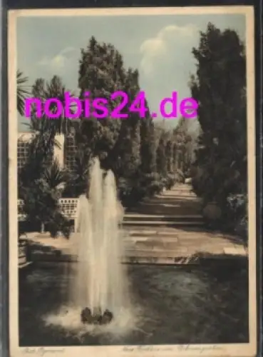 31812 Bad Pyrmont Fontäne Palmengarten o 23.6.1935