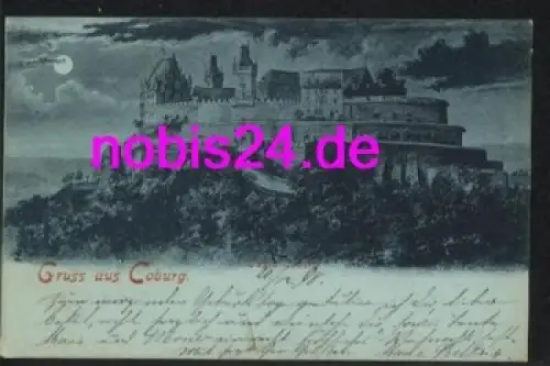 Coburg Veste Mondscheinkarte o 21.12.1898